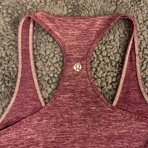 Exercise top. Plum colored. Medium, nearly new.